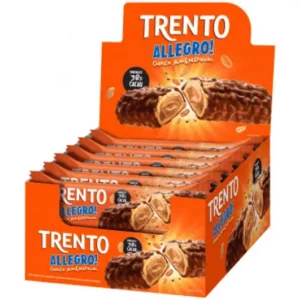 CHOCOLATE TRENTO ALLEGRO CHOCO AMENDOIM PECCIN CAIXA COM 16 UNIDADES