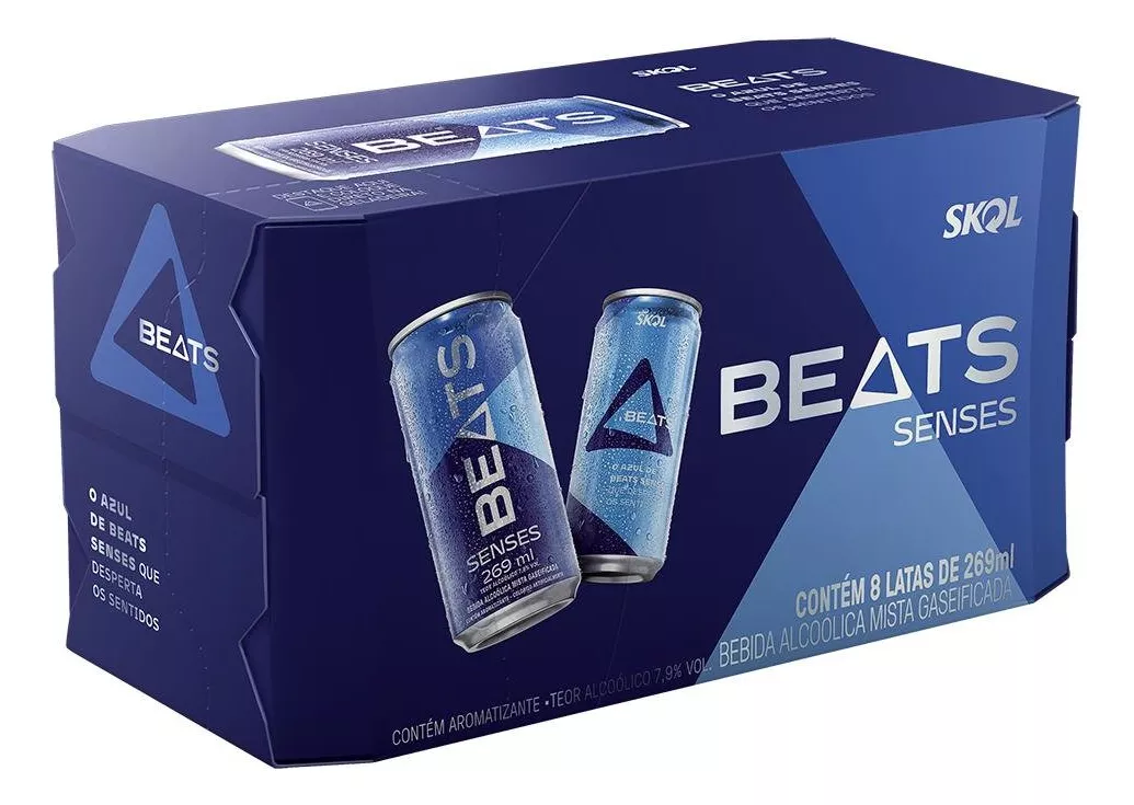 Skol Beats Senses Lata 269ml - Pack 8 Unidades