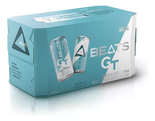 Pack Skol Beats Sabor Gin E Tônica Lata 269ml 8 Unidades